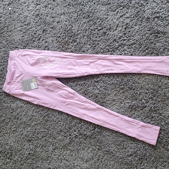 NWT GYMSHARK LEGACY FITNESA LEGGINGS-PASTEL GRAPE/WHITE SZ XS - Picture 4 of 8